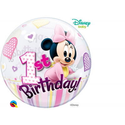 Balónek bublina  1. narozeniny Minnie Mouse                    