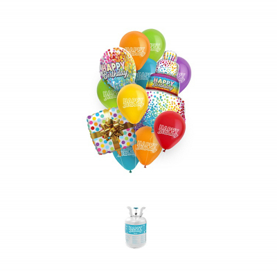 Helium set s balónky Happy Birthday                    