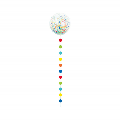 Balón latexový Jambo transparentní s barevným ocasem                    