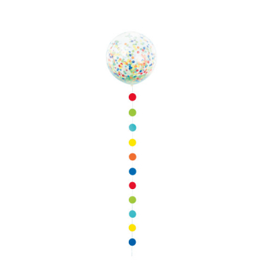 Balón latexový Jambo transparentní s barevným ocasem                    