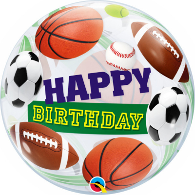 Balónek bublina Happy Birthday sport                    
