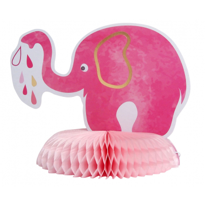 Papírová dekorace It´s a Girl slon růžový                    