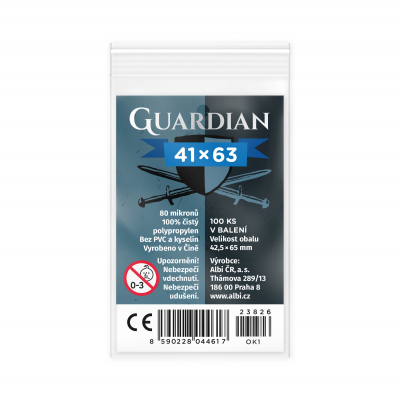 Obaly na karty Guardian pro karty 41 × 63 mm - 100 ks                    