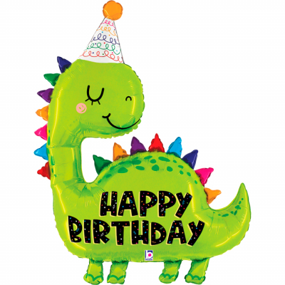 Balónek foliový Happy Birthday dinosaurus                    