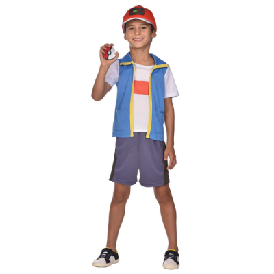                             Kostým dětský Pokémon Ash vel. 6-8 let                        