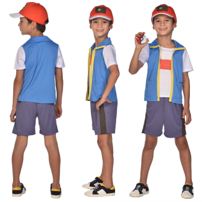                             Kostým dětský Pokémon Ash vel. 6-8 let                        