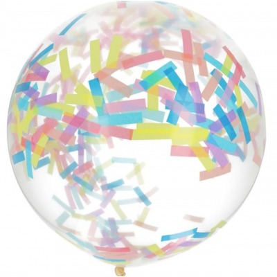 Balónek latexový s konfetami pastelové 1 ks                    