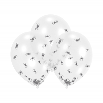 Balónky latexové Pavouci transparentní 6 ks                    