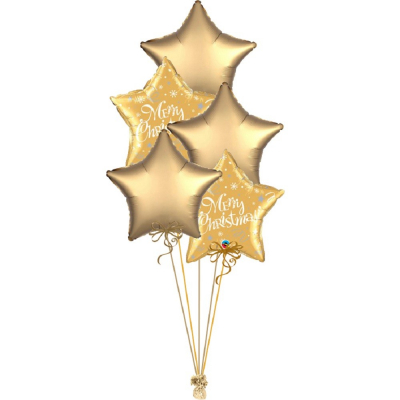                             Balónek fóliový Merry Christmas Hvězda zlatá                        