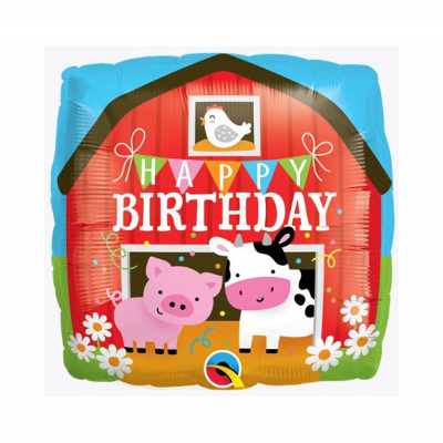 Balónek fóliový Happy Birthday farma                    