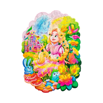                             Dřevěné barevné puzzle - Amelia Princezna Magie                        