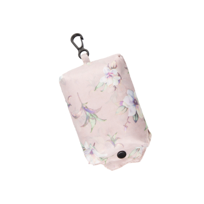                             Skládací taška 2v1 - Růžová květina                        