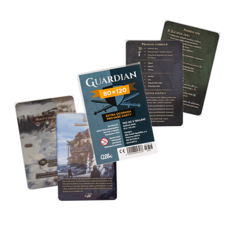                             Obaly na karty Guardian pro karty 80 × 120 mm - 100 ks                        
