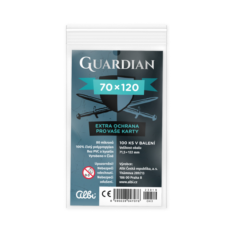 Obaly na karty Guardian pro karty 70 × 120 mm - 100 ks                    