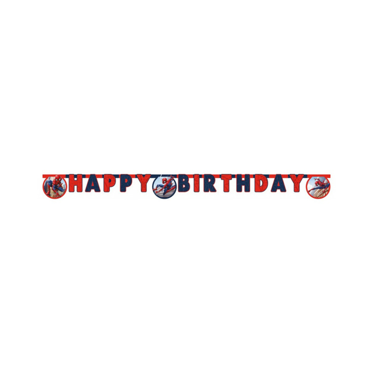 Banner Happy Birthday Spider-man                    