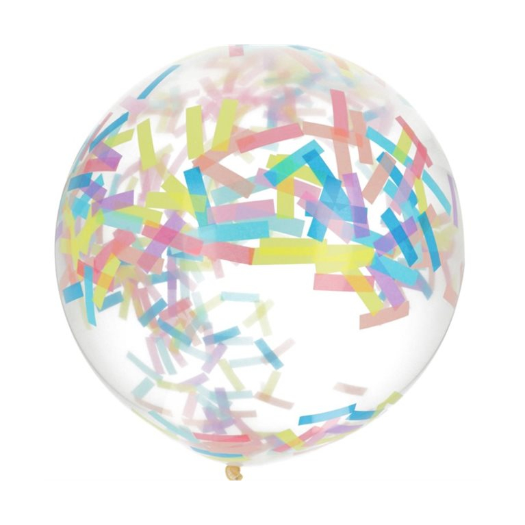 Balónek latexový s konfetami pastelové                    