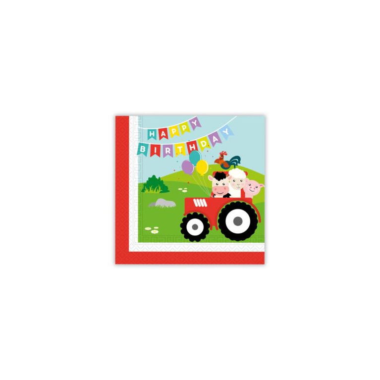 Ubrousky Happy Birthday Farma 8 ks                    