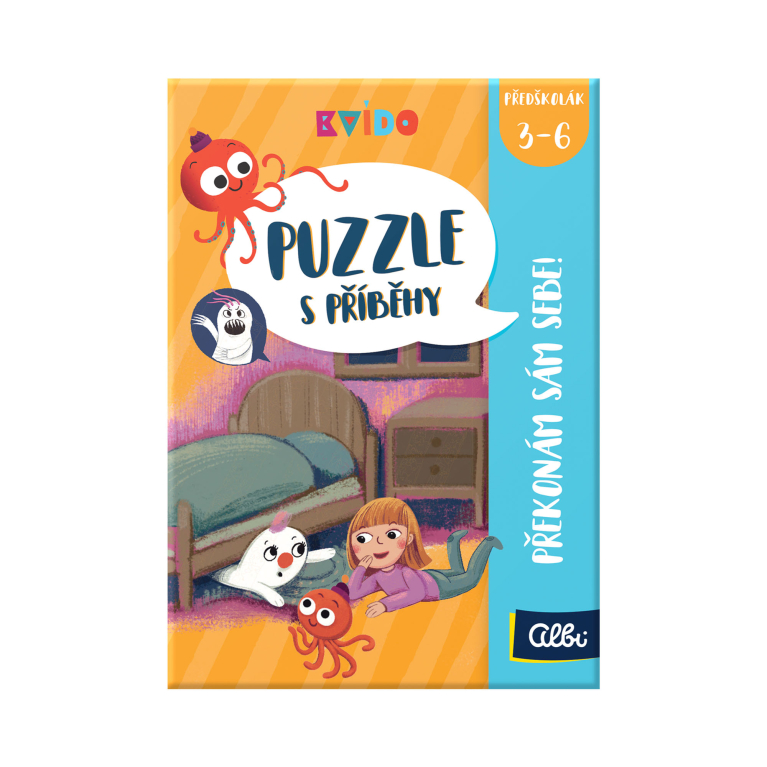                             Puzzle s příběhy - Překonám sám sebe - Kvído                        