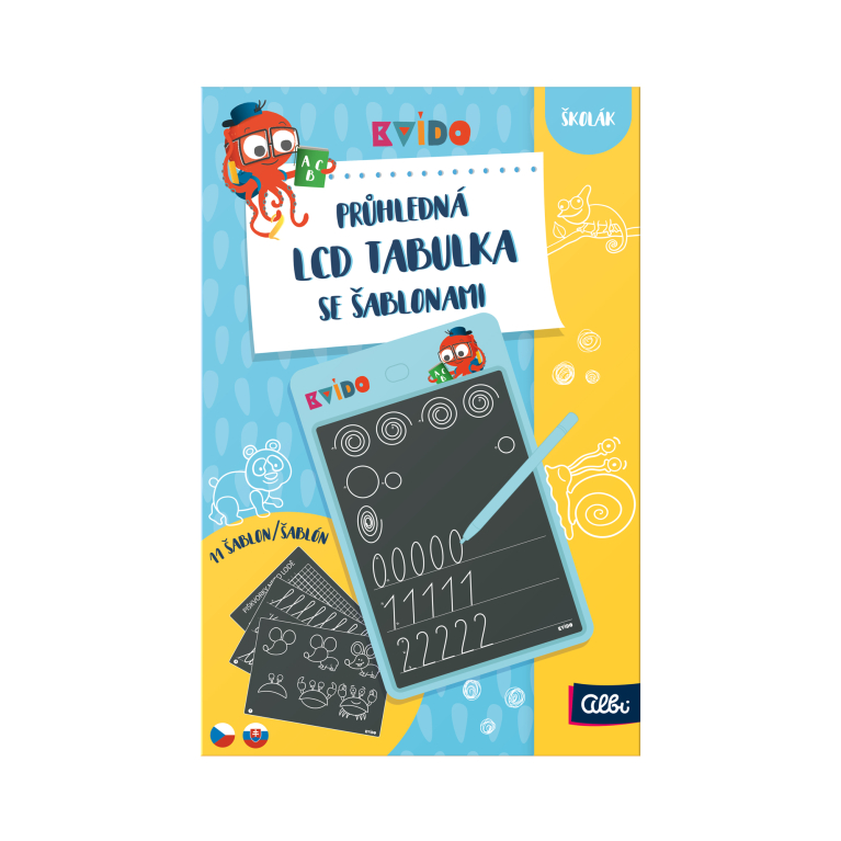                             Průhledná LCD tabulka se šablonami - Kvído                        