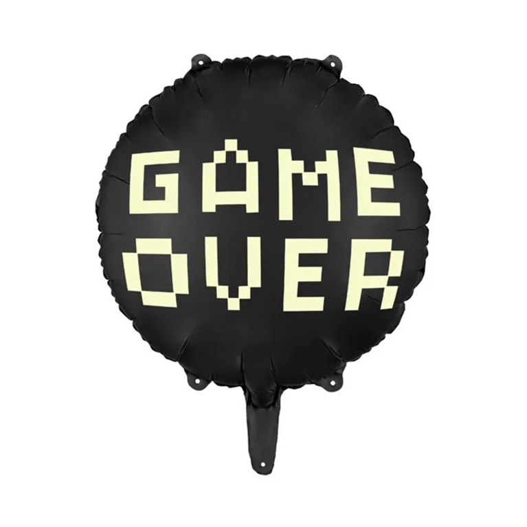 Balónek fóliový Game over černý                    