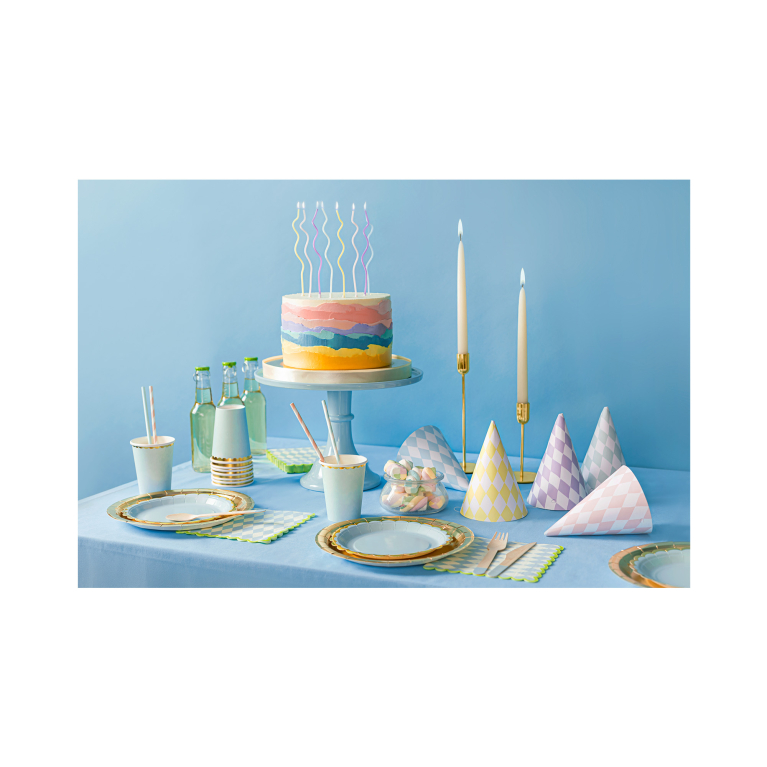                             Svíčky dortové úzké spirály pastelové 8 ks                        