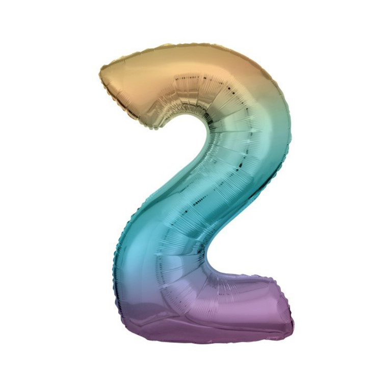 Balónky fóliové 86 cm pastelová čísla                    