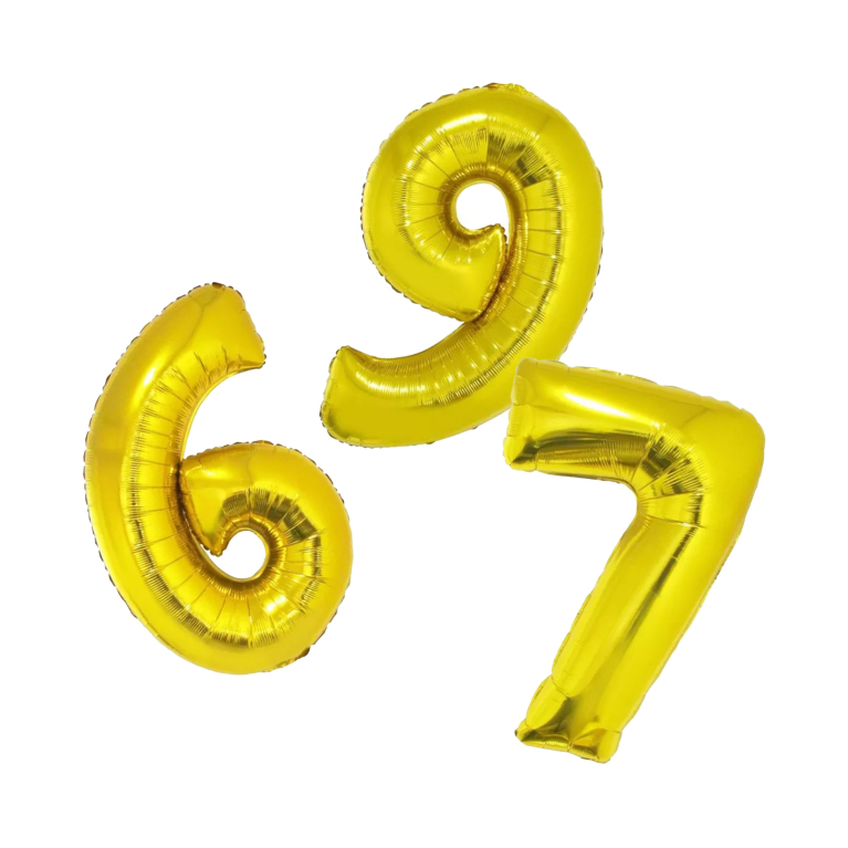Balónky fóliové 92 cm zlatá čísla                    