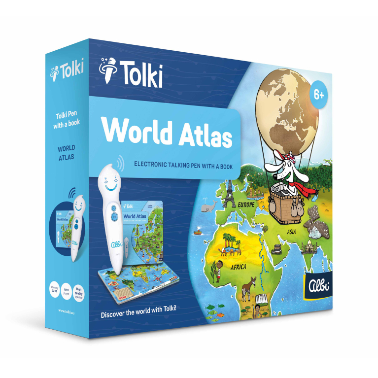 Tolki Pen + World Atlas EN                    